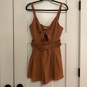 Princess Polly | Rusty Orange Belted Romper
